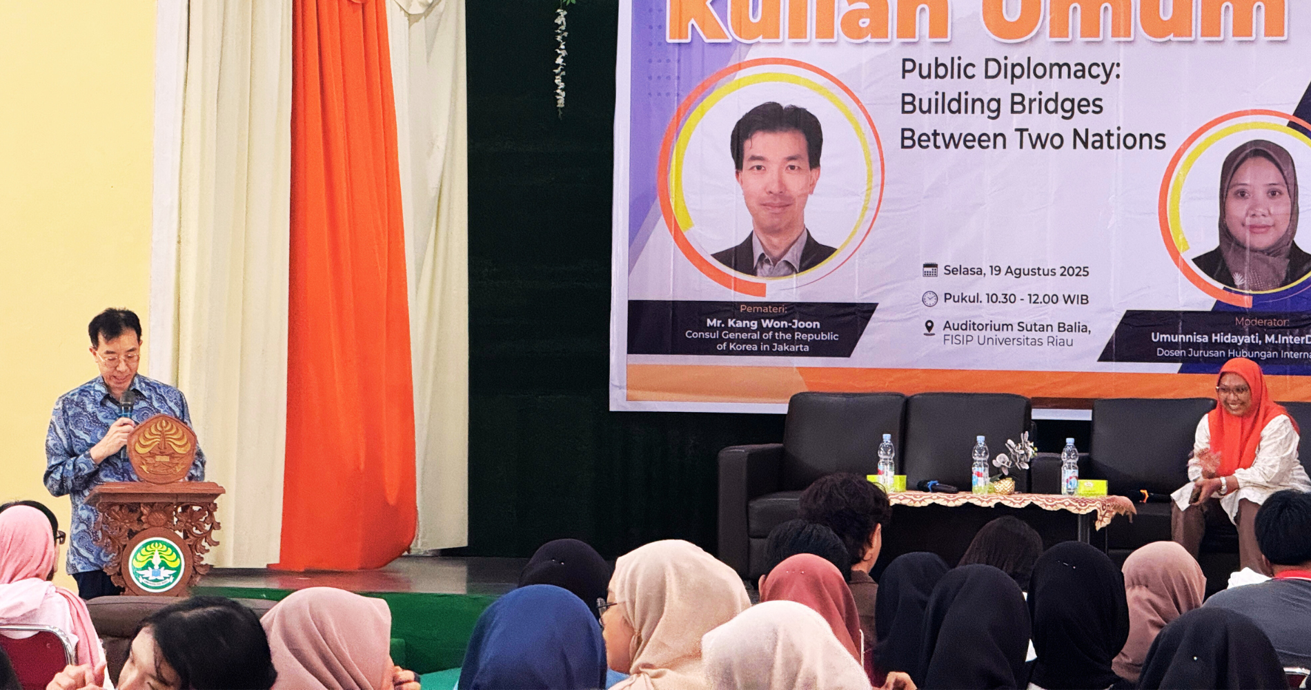 General Lecture by Mr Kang Wonjoon, Consul General of Republic of Korea Embassy in FISIP Universitas Riau on 19 August 2025